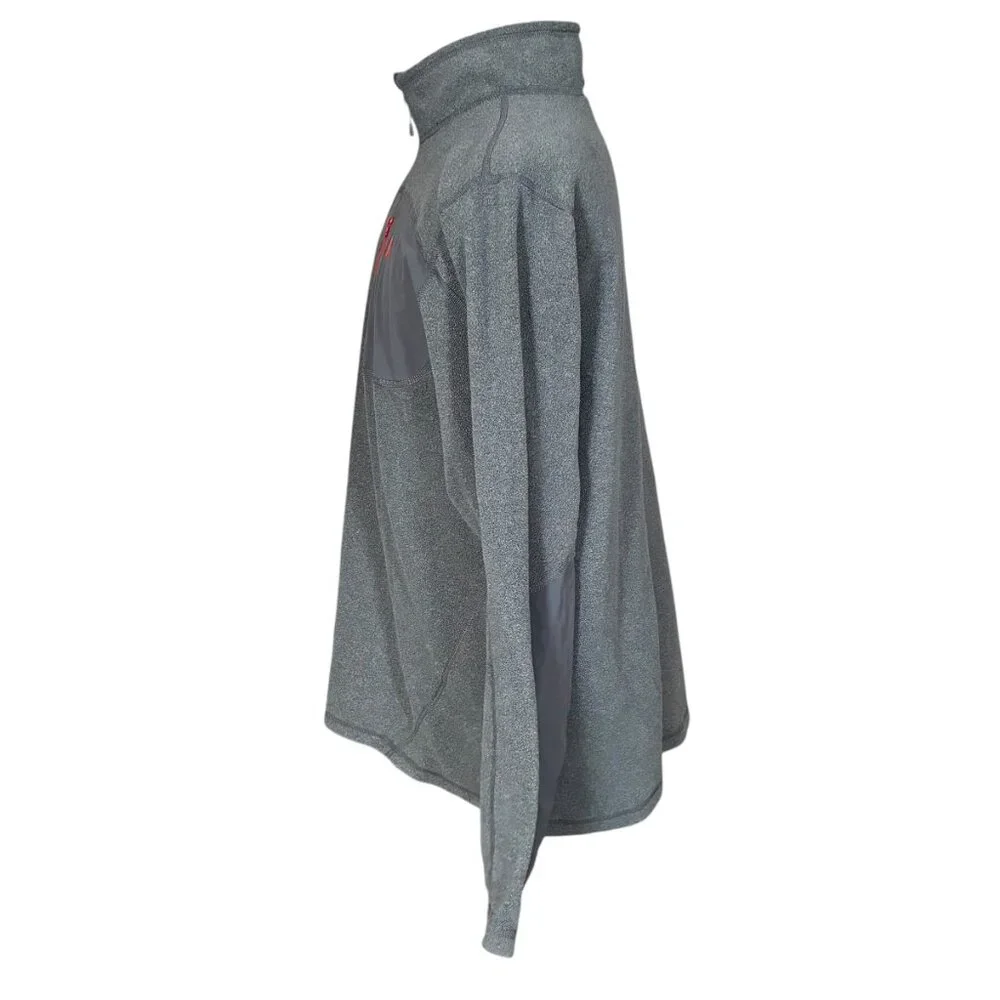 The North Face Men's Gray 1/4 Zip Fleece Pullover Sweatshirt Large - Picture 3 of 7
